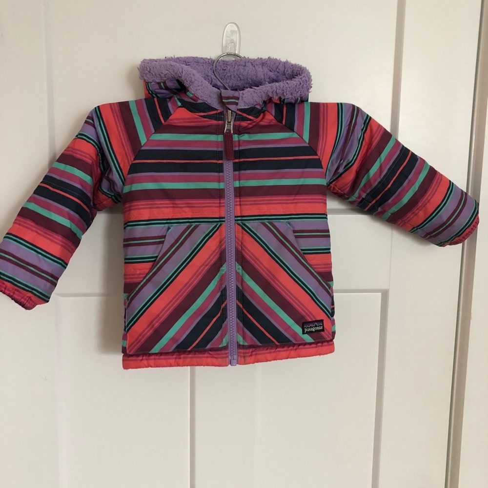 Toddler Girls Reversible Sherpa Coat